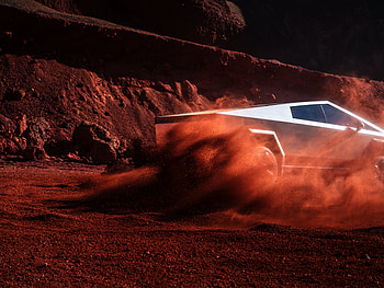 Tesla Cybertruck in Action - Ultra, vehicle, Tesla, Tesla Cybertruck HD wallpaper