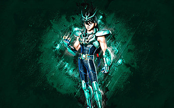 Dragon Shiryu, Saint Seiya, Saint Seiya Characters, Episode G characters, Shiryu, green stone background, grunge art HD wallpaper