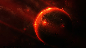 pics red space planet black background HD wallpaper