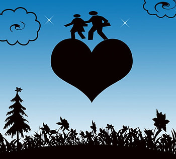 love, blue, black, fantasy, heart HD wallpaper