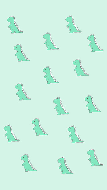 dino dinosaurs, sage green, dinosaur, cute HD phone wallpaper