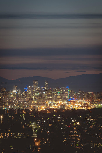 Cities, Architecture, Building, Lights, Night City, Hills HD phone wallpaper
