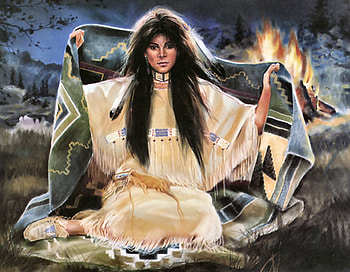 Twilight Magic F, artwork, american, native, Native American, painting, art, beautiful, illustration HD wallpaper