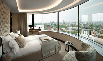 Bedroom with a view, view, Bedroom, house, home HD wallpaper
