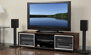 Lake of Glass and Cabinetry, tv, speakers, technology, nature, lake HD wallpaper