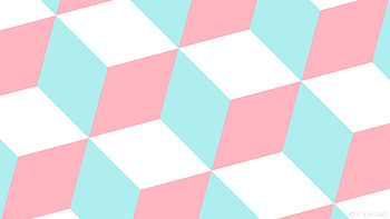 3d cubes blue white pink pale turquoise light pink HD wallpaper