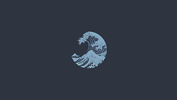 Minimalist waves, Laptop, Full HD wallpaper