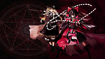 Anime - Touhou Reimu Hakurei Marisa Kirisame HD wallpaper