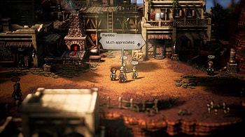 Octopath Traveler II : In-Game Village Scene, video game, Octopath Traveler II HD wallpaper