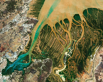 Nature, Rivers, View From Above, River, Africa, African Delta, Reliefs, West Coast HD wallpaper