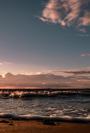 Nature, Sky, Sea, Waves, Horizon, Coast HD phone wallpaper