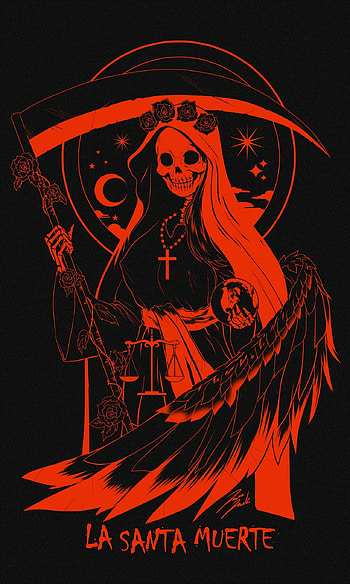 Santa muerte, art, fictional character, santamuerte HD phone wallpaper