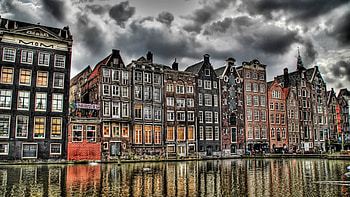Cities, Rivers, Sky, Building, Reflection, r HD wallpaper