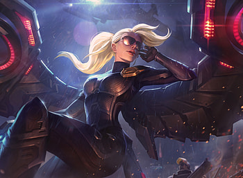 Kayle, sunglasses, League of Legends, art HD wallpaper