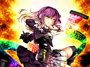 Hijiri Byakuren, sexy, thighhigh, magic, heads, purple hair, hot, colors, scroll, anime girl, touhou, cool, female HD wallpaper