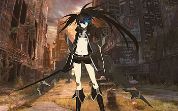 Black★Rock Shooter, shooter, black, anime, rock HD wallpaper