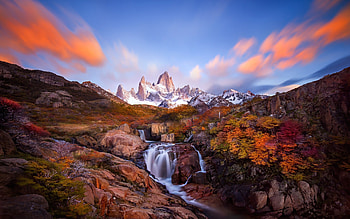 Waterfall in Patagonia, patagonia, waterfall, water, stream HD wallpaper