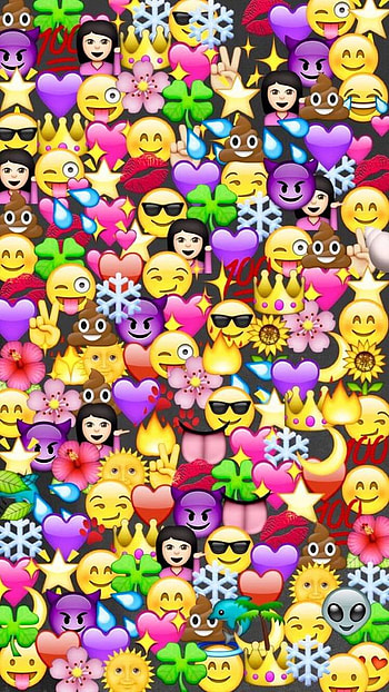 Emoji Land, colorful, funny, emoji HD phone wallpaper