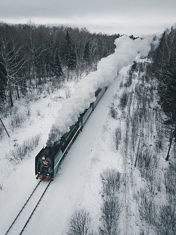 Winter, Smoke, Miscellanea, Miscellaneous, Railway, Train, Locomotive, Steam Locomotive HD phone wallpaper
