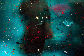 Abstract, Silhouette, Spray, Blur, Smooth, Paint, Glass HD wallpaper