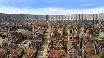Anime Village Attack On Titan HD wallpaper