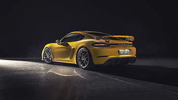 Rear-view, Porsche Cayman GT4 HD wallpaper