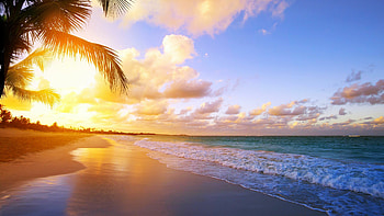 Beach, Sunrises HD wallpaper