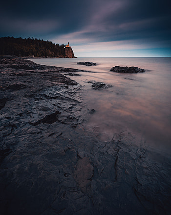 Nature, Sea, Rocks, Coast, Cliff, Lighthouse HD phone wallpaper