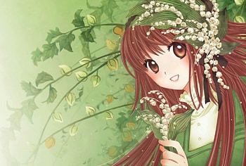 Kobato, cute, floral, long hair, nice, brown, flower, happy, female, brown eyes, sexy, sweet, smile, hot, girl, close up, kawaii, anime girl, anime, pretty, green, brown hair, lovely HD wallpaper