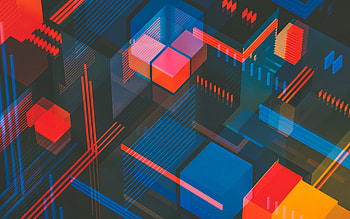 colorful geometric background, , 3D art, creative, geometric shapes, abstract backgrounds, material design HD wallpaper