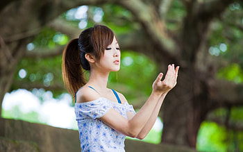 asian, girl, gesture, model HD wallpaper