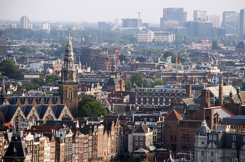 Amsterdam Skyline, Old and Modern, Foreground and Background, Travel Porn HD wallpaper