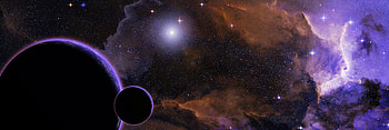 Space, planets, stars, clouds, art HD wallpaper