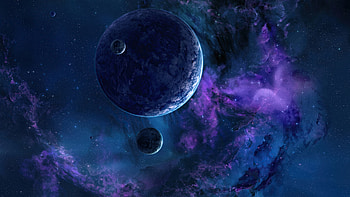 Space Galaxy Purple Starry Sky Earth Space HD wallpaper