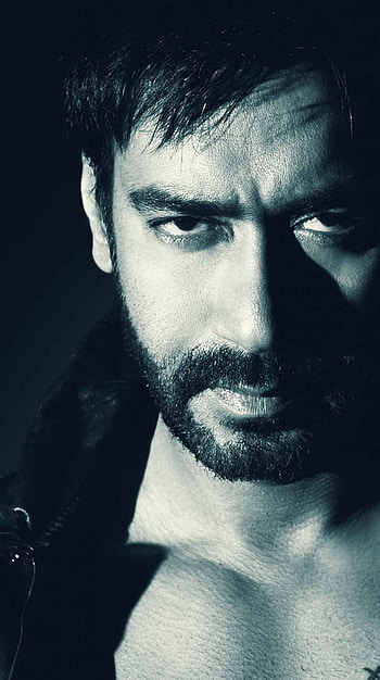 Ajay Devgan, bollywood actor, bnw HD phone wallpaper