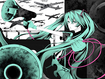 Hatsune Miku - Love is War, mega, awesome, nice, hatsune, white, hatsune miku, twintail, girl, headset, singer, aqua, planes, anime, pretty, virtual, black, song, heads, cute, ribbons, vocaloid, bass, beauty, miku, music, vocaloids, thighhighs, base, program, skirt, beautiful, diva, airplanes, aqua hair, cool, idol, micro HD wallpaper