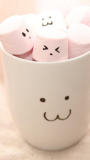 Cute For Girls, Cute Mug, Marshmallow HD phone wallpaper