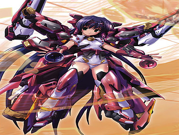 Mech Tech Girl, anime girl, robot, machine, cyber, gun, female HD wallpaper