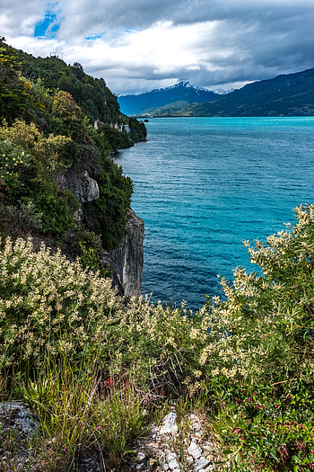 Landscape, Nature, Mountains, Bush, Rocks, Lake HD phone wallpaper