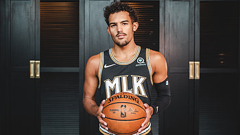 Trae Young, Dynamic , Unique backgrounds, NBA superstar HD wallpaper
