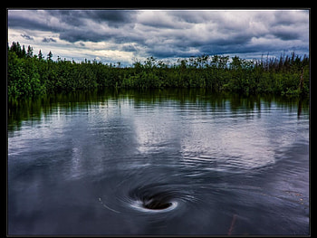 hole , weather, pond HD wallpaper