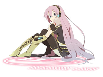 Megurine Luka, black, luka, song, cute, vocaloid, beauty, nice, music, vocaloids, thighhighs, aqua eyes, sexy, program, white, hot, girl, singer, awsome, aqua, beautiful, pink hair, diva, pink, anime, pretty, cool, megurine, idol, virtual HD wallpaper