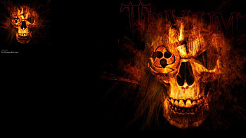 For > Red Fire Skull HD wallpaper