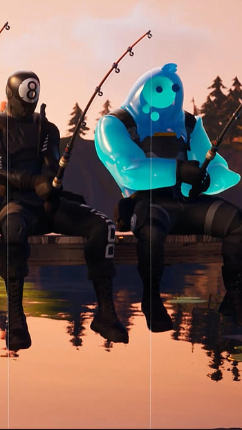 Fortnite Chapter 3, Season 2, Catch Fish, Pond Background HD phone wallpaper