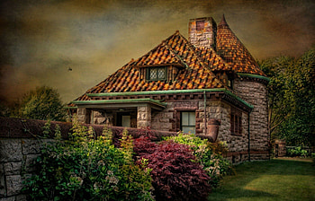 Textured Retreat, landscape, stone, architecture, foliage HD wallpaper