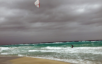 Sports, Sea, Waves, Serfing, Windsurfing, Spray, Cuba, Wind, Athlete, Sportsman HD wallpaper