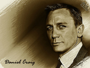 Daniel Craig as drawn by Max Tegman, daniel craig, max tegman, art, drawing HD wallpaper