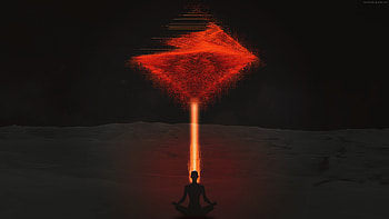 Man, meditation, digital art HD wallpaper