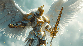 Angel warrior with sword, AI Art, warrior, angel, fantasy, fantasy warrior HD wallpaper