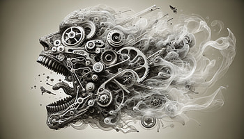 Steampunk Skull Art, surrealism, gears, Abstract, smoke HD wallpaper